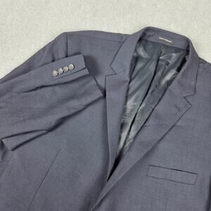 Pronto Uomo Platinum Mens 50R Wool Navy Blue Blazer Suit Jacket Sport Coat